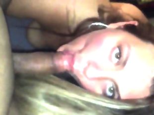 Fantastic blowjob from chubby wife