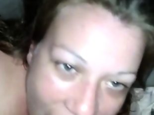 My wife does excellent job blowing my cock