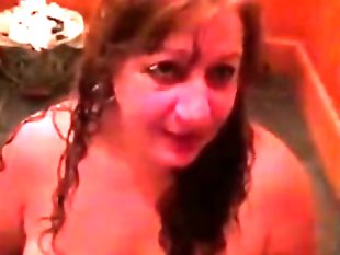 Chubby chick with big tits in different scenes