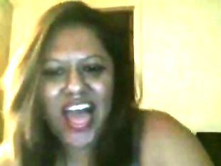 Ugly fat slut teases her ass and pussy