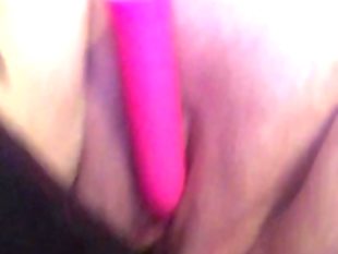 Dildoing my fat pussy with a black cock