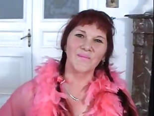 Sexy mom russian bbw mature with a young man