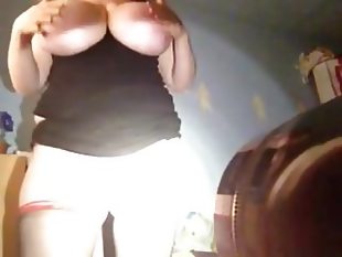 Big tits oiling & dildo play