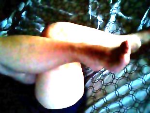 Curvy legs and bare feet