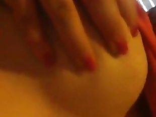 Krisztina rubbing her big pussy
