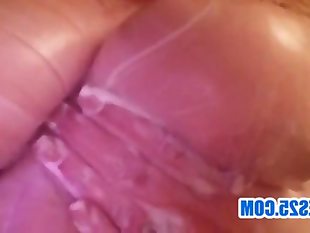 Bbw shower soapy breasts