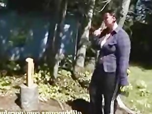 Bbw wood cutting