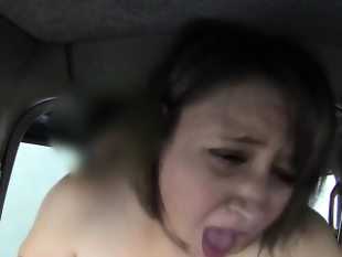 Natural busty bbw rimming cab driver